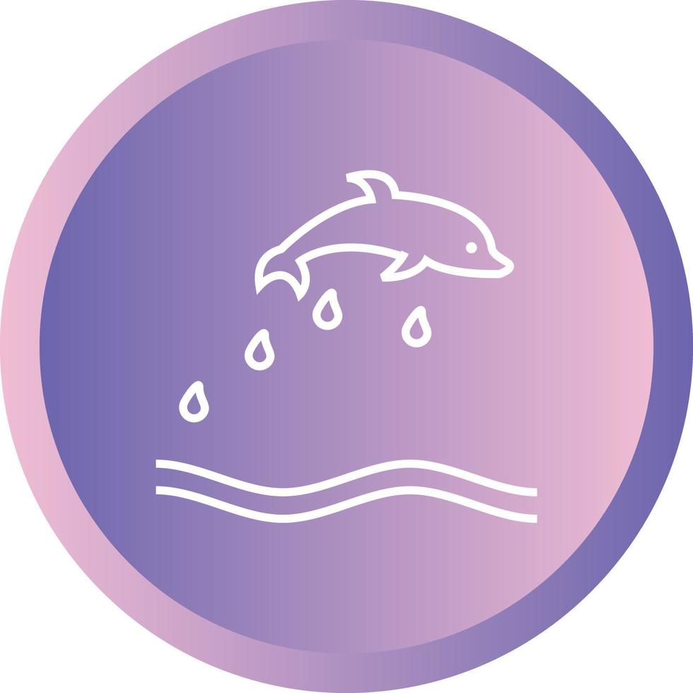 Unique Dolphin Vector Line Icon