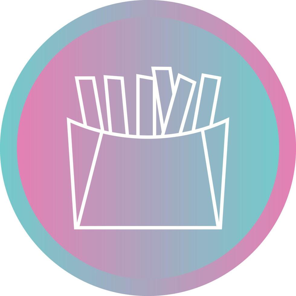 Unique Fries Vector Line Icon