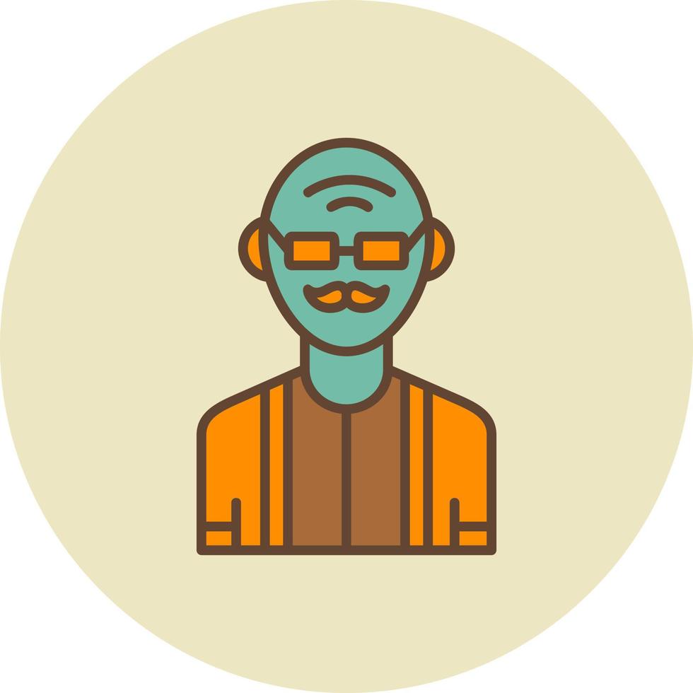 Old Man Creative Icon Design vector