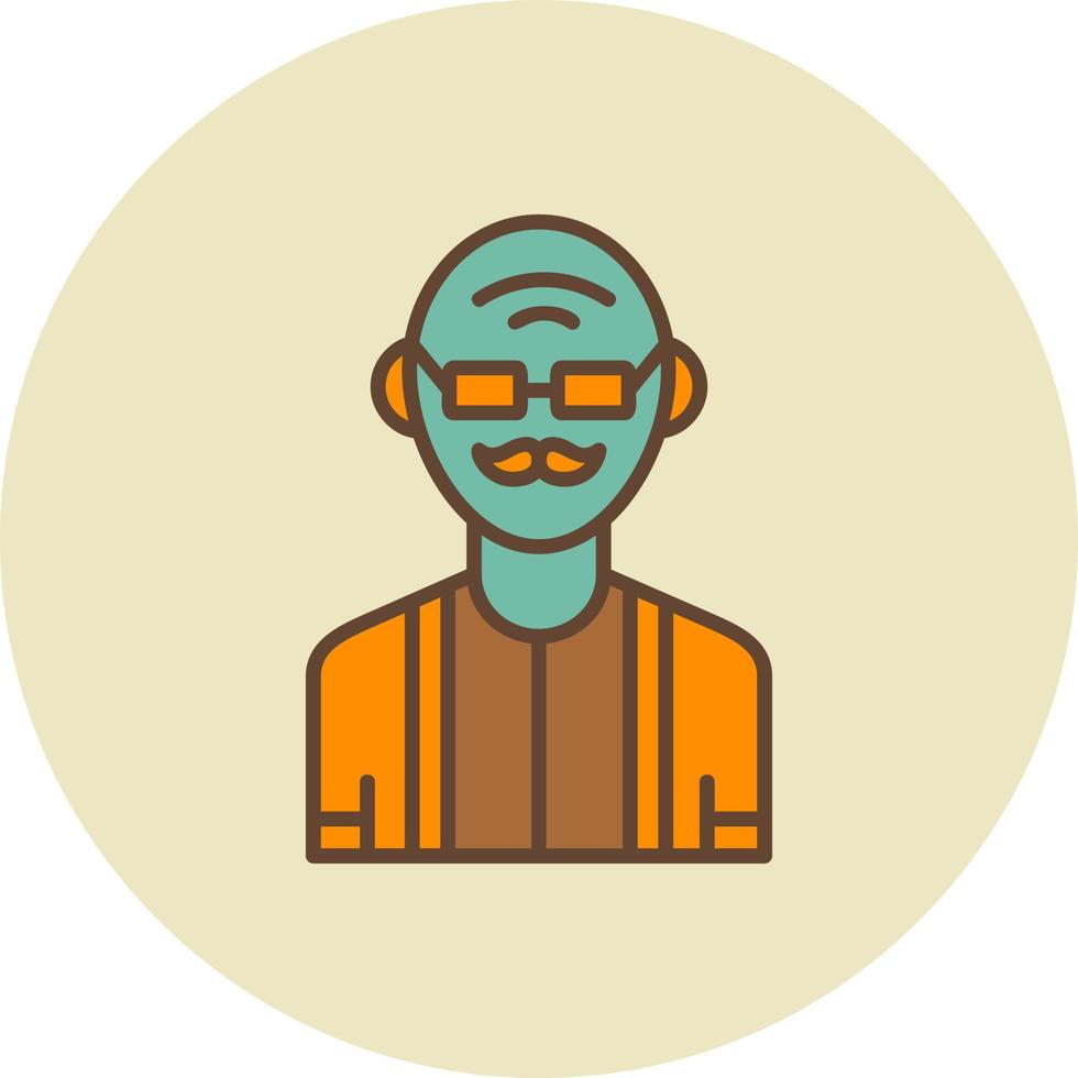 Old Man Creative Icon Design vector