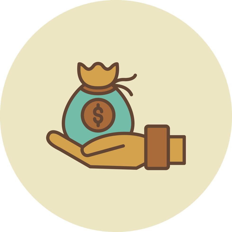 Money Bag Creative Icon Design vector