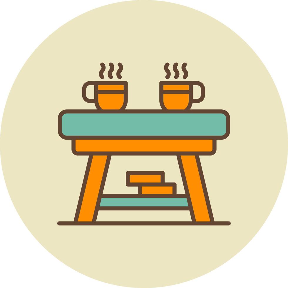Coffee Table Creative Icon Design vector