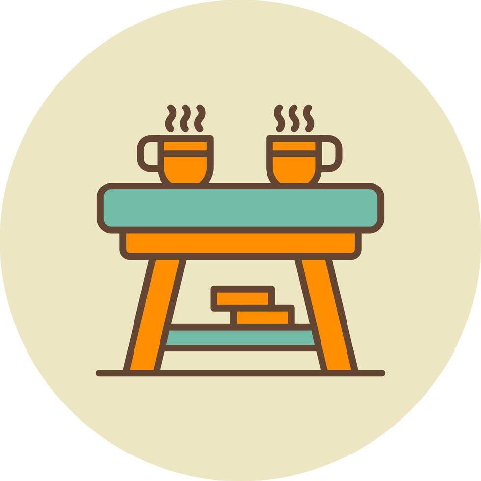 diseño de icono creativo de mesa de café vector