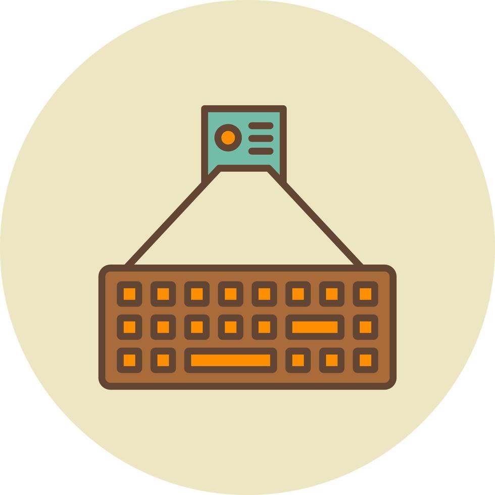 diseño de icono creativo de teclado láser vector