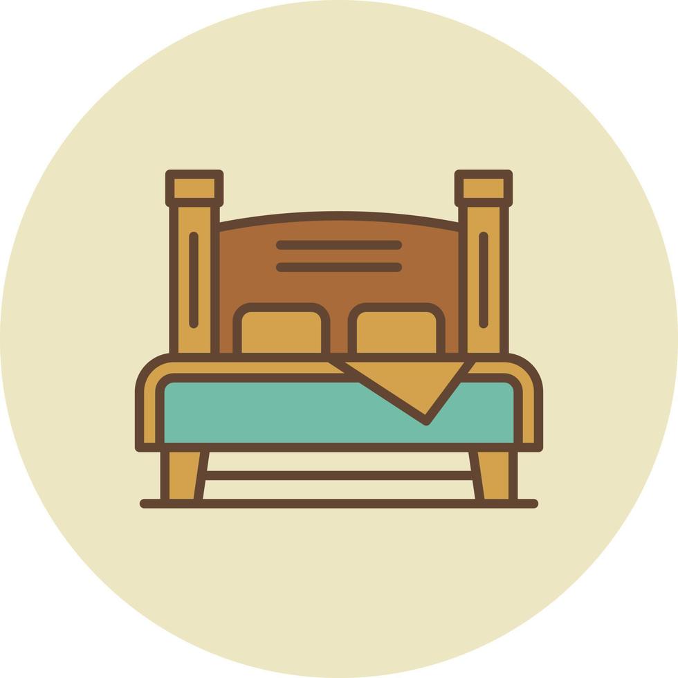 Double Bed Creative Icon Design vector