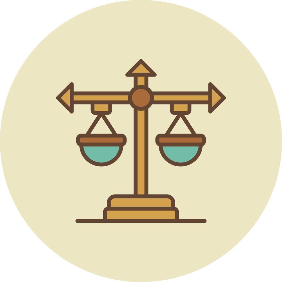 Balance Scale Creative Icon Design vector