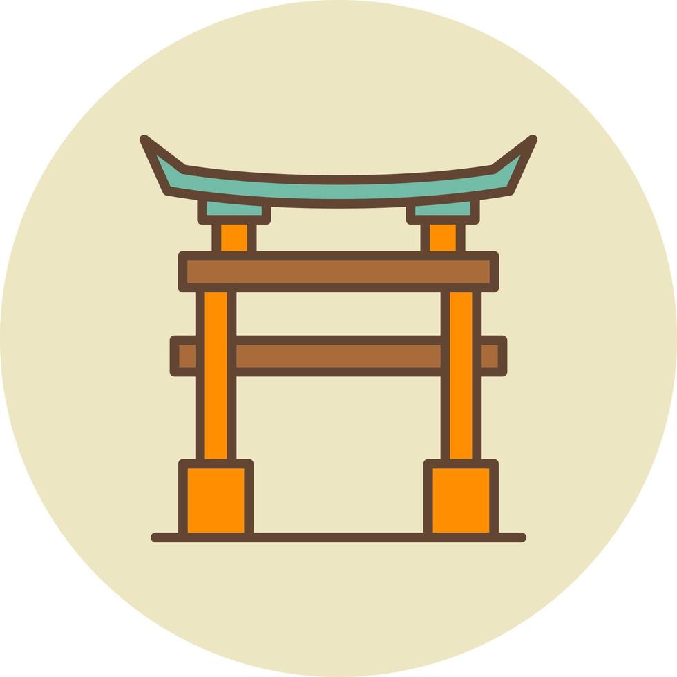 diseño de icono creativo de puerta torii vector