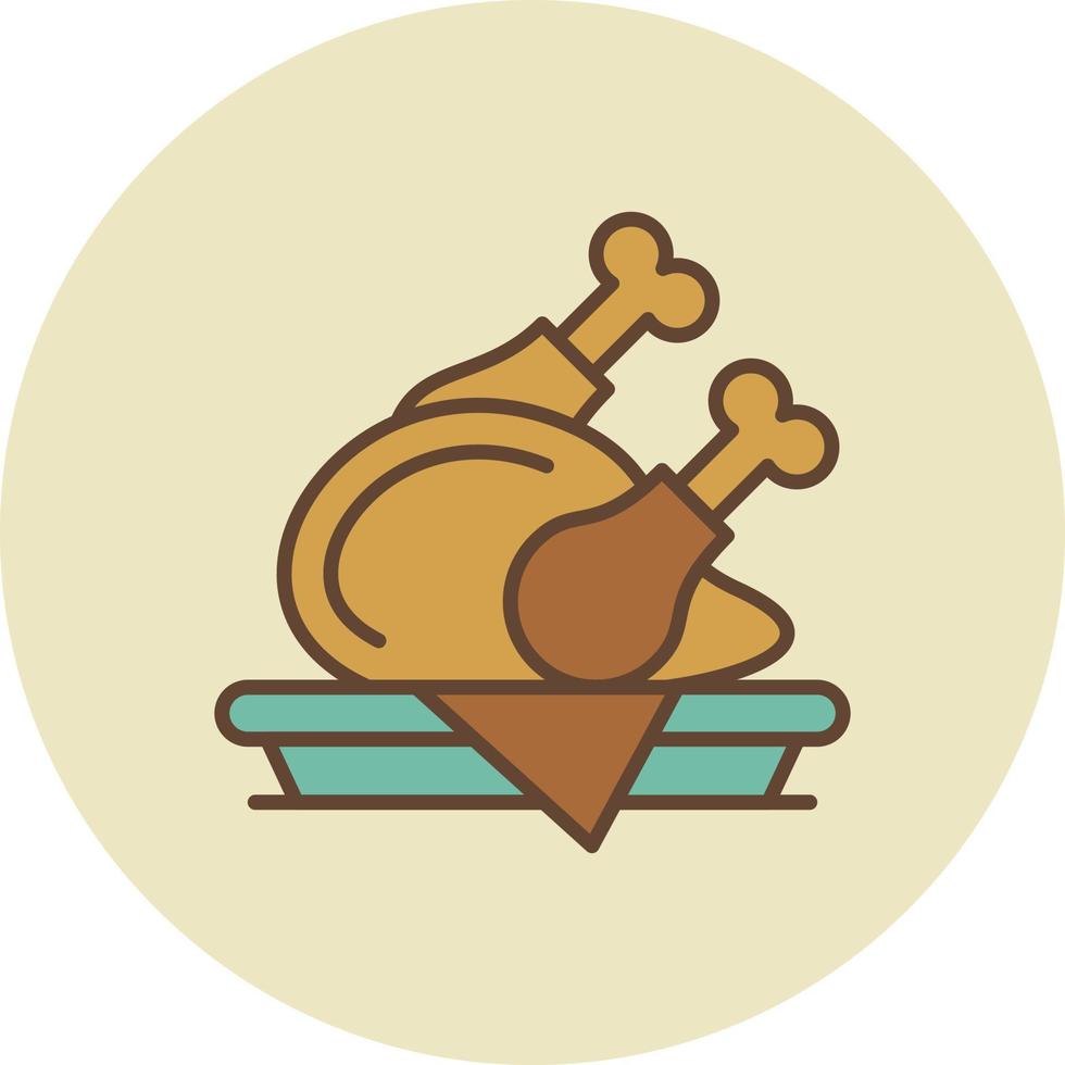 Chicken Leg Creative Icon Design vector