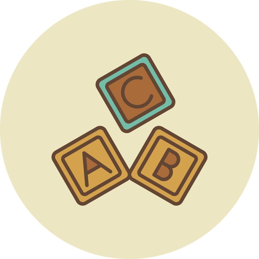 diseño de icono creativo de bloque abc vector