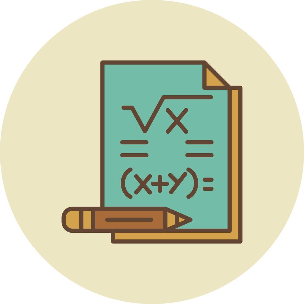 diseño de icono creativo de matemáticas vector