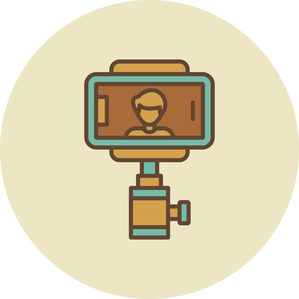 Selfie Stick Creative Icon Design vector