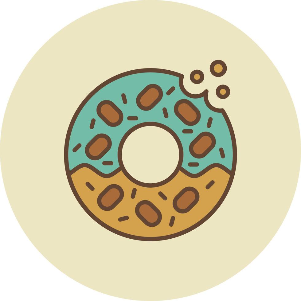 diseño de icono creativo de donut vector