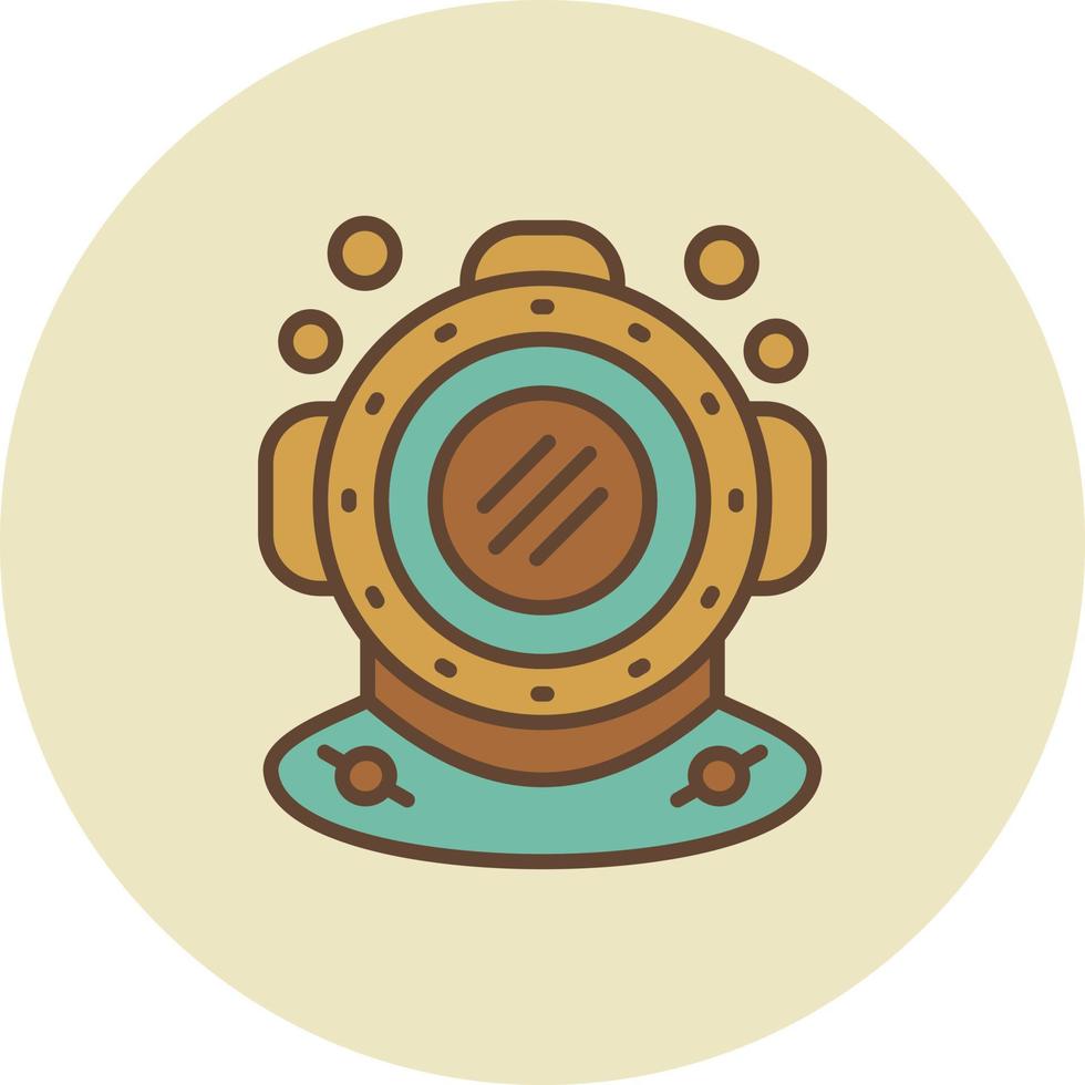 Diving Helmet Creative Icon Design vector