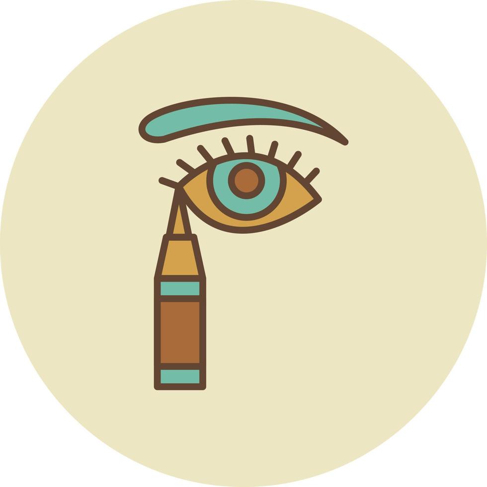 diseño de icono creativo delineador de ojos vector