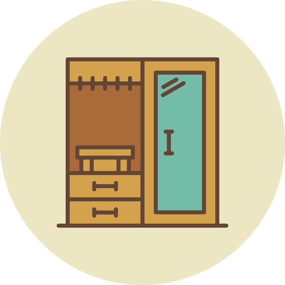Wardrobe Creative Icon Design vector