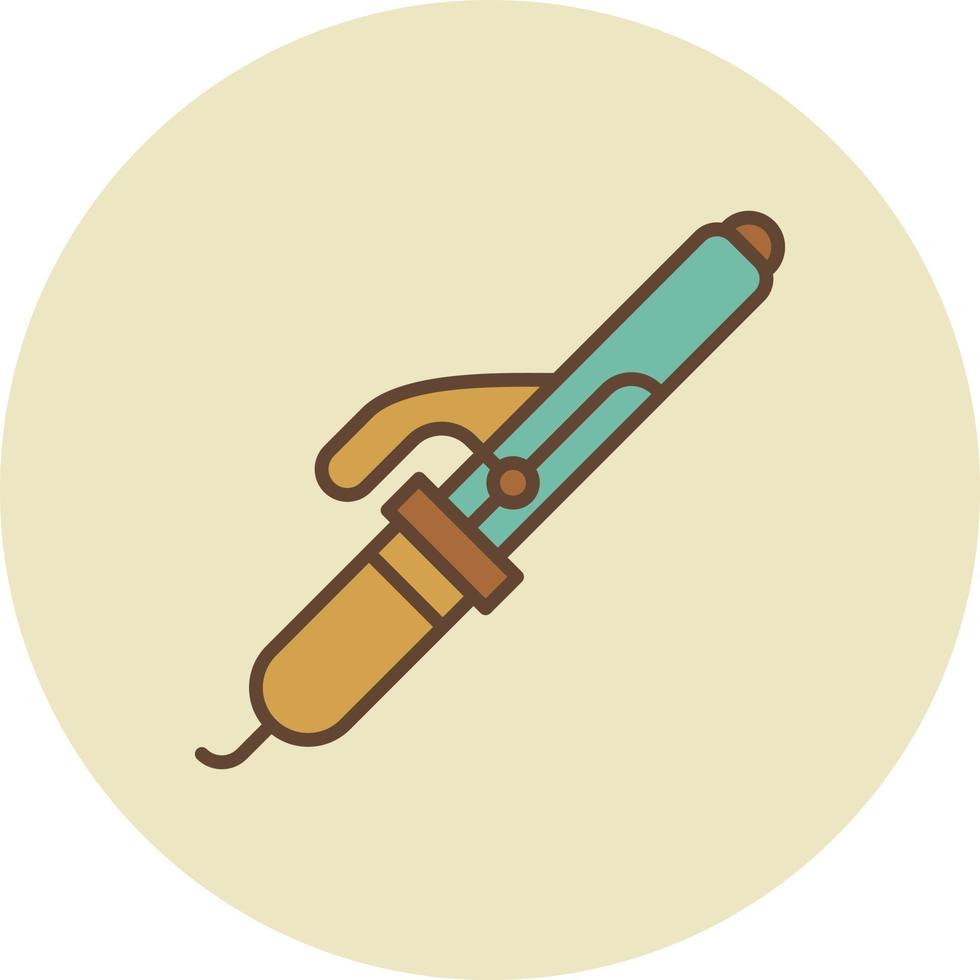 Curling Iron Creative Icon Design vector