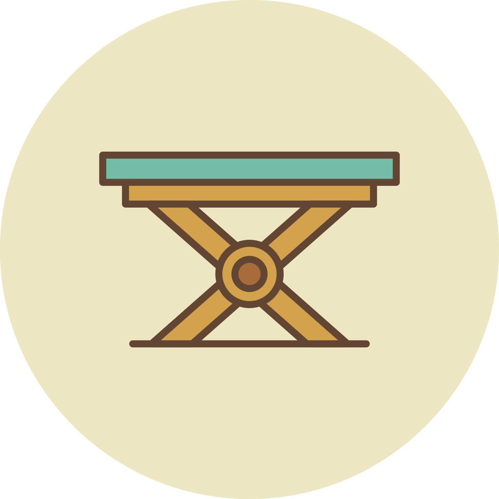 diseño de icono creativo de mesa plegable vector