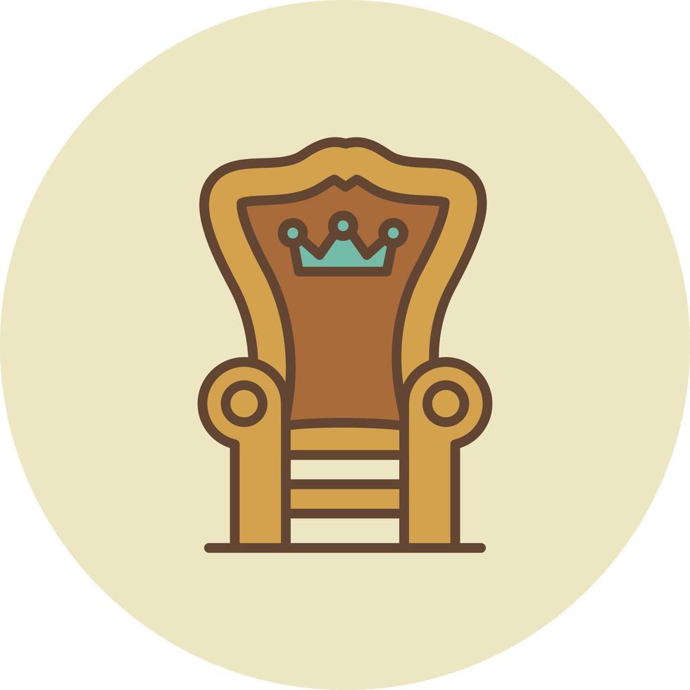 diseño de icono creativo de trono vector