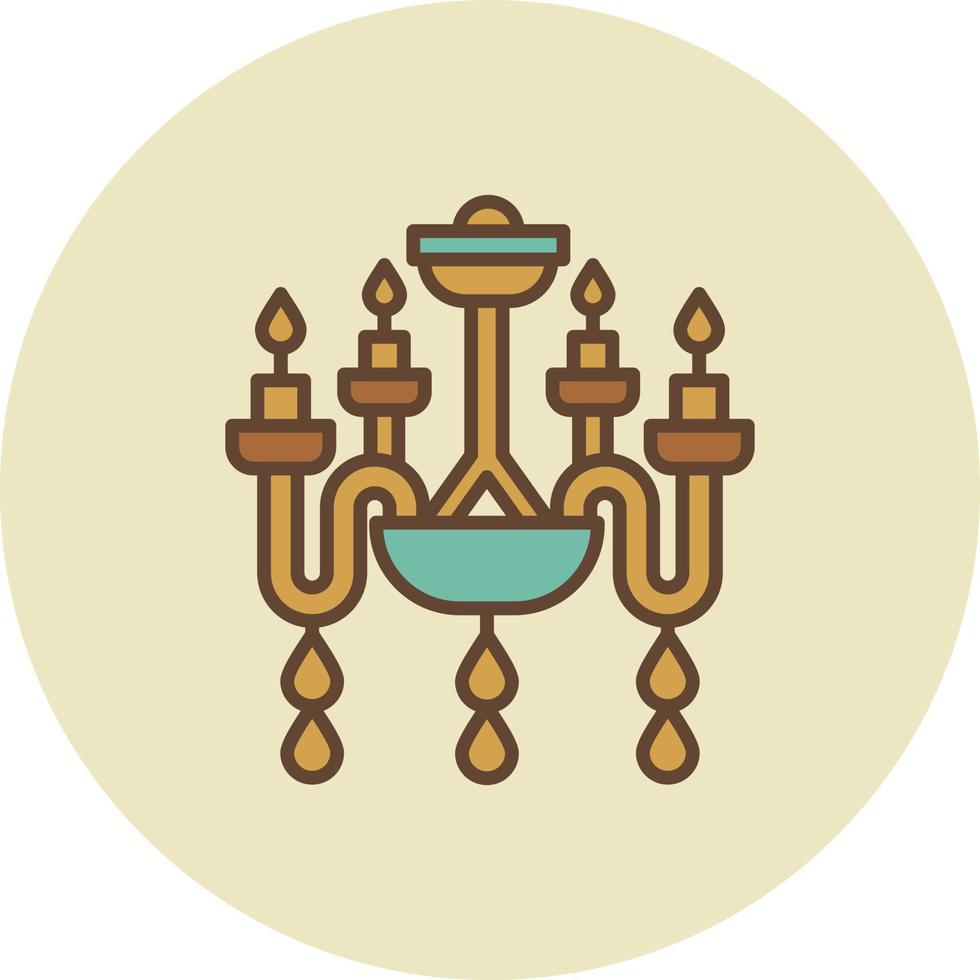 Chandelier Creative Icon Design vector