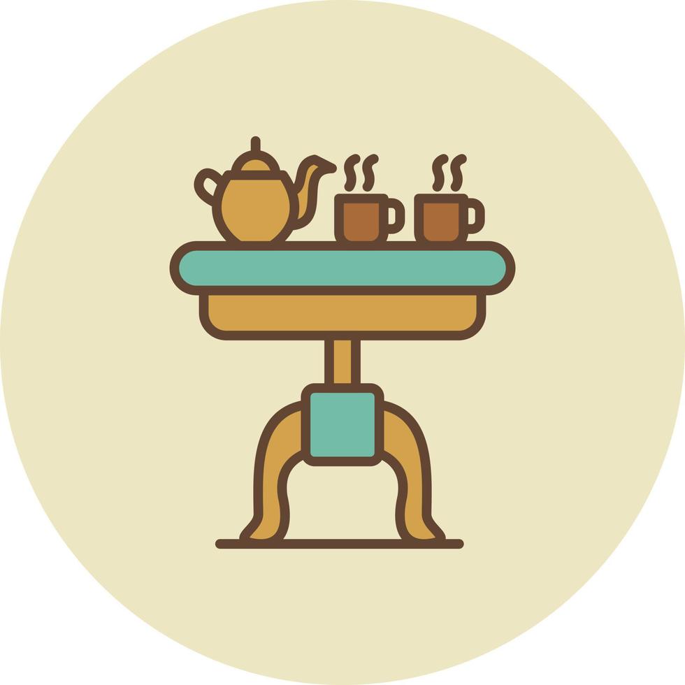 diseño de icono creativo de mesa de café vector