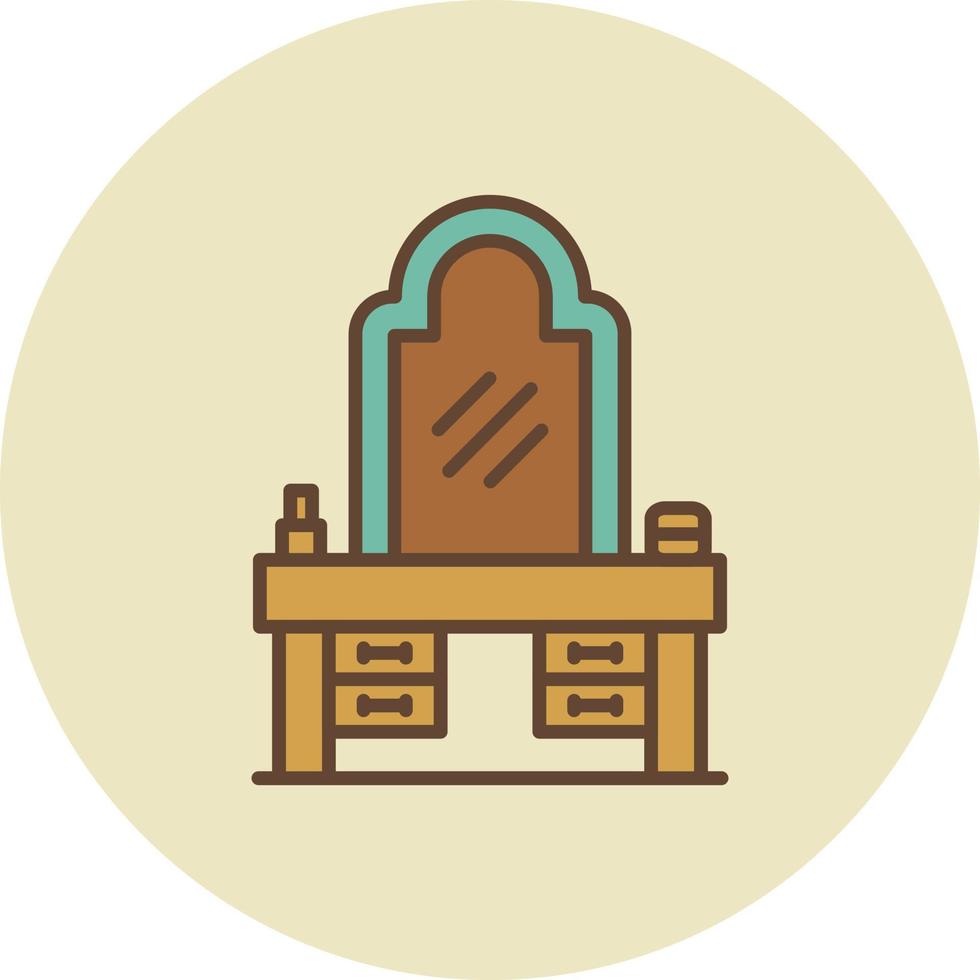 Dressing Table Creative Icon Design vector