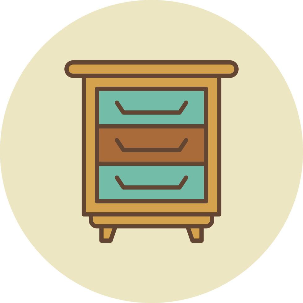 Bedside Table Creative Icon Design vector