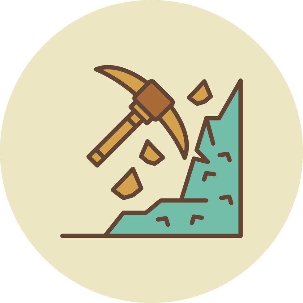 diseño de icono creativo de minería vector