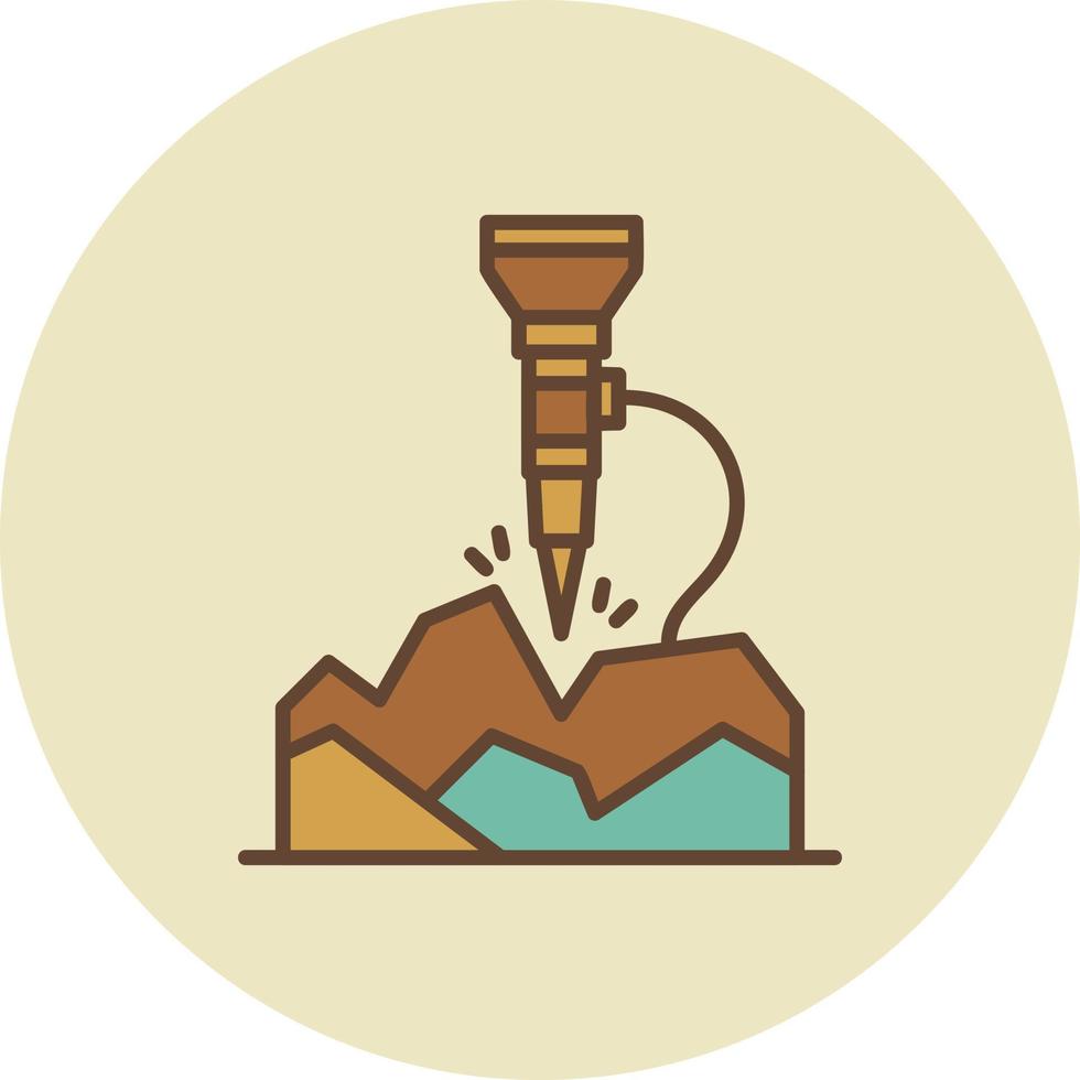 diseño de icono creativo de minería vector