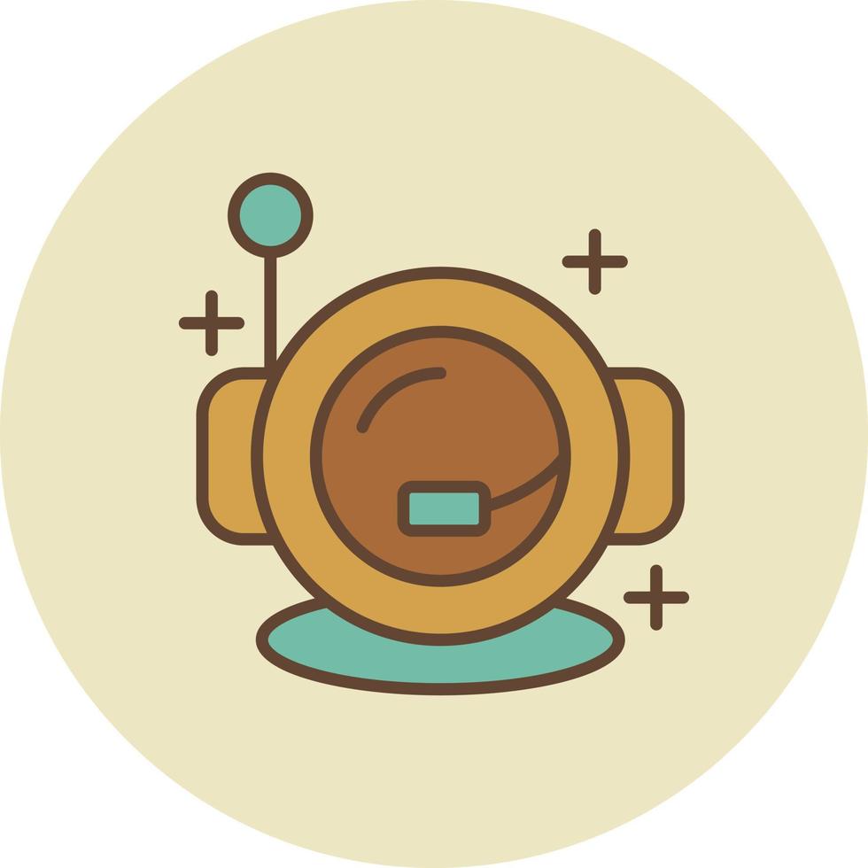 Astronaut Helmet Creative Icon Design vector