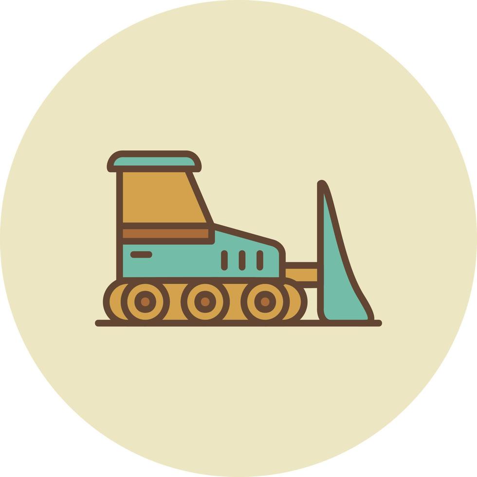 Bulldozer Creative Icon Design vector
