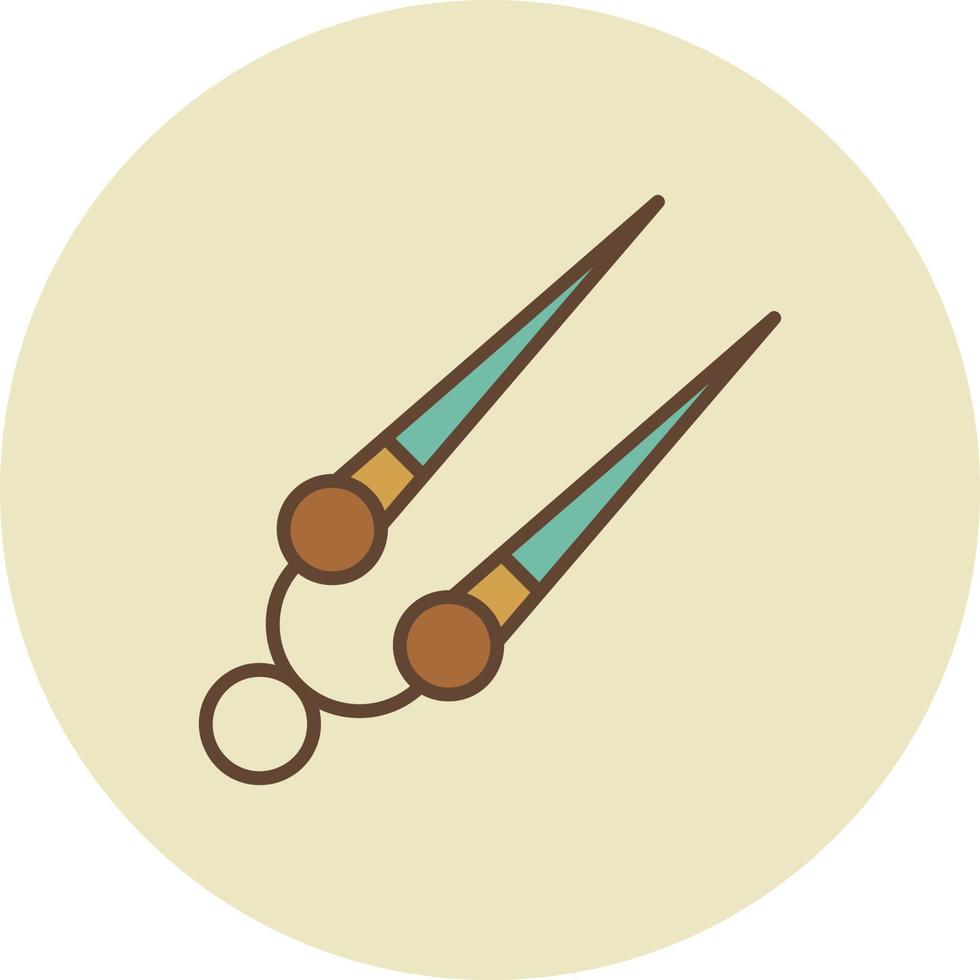 Knitting Needles Creative Icon Design vector