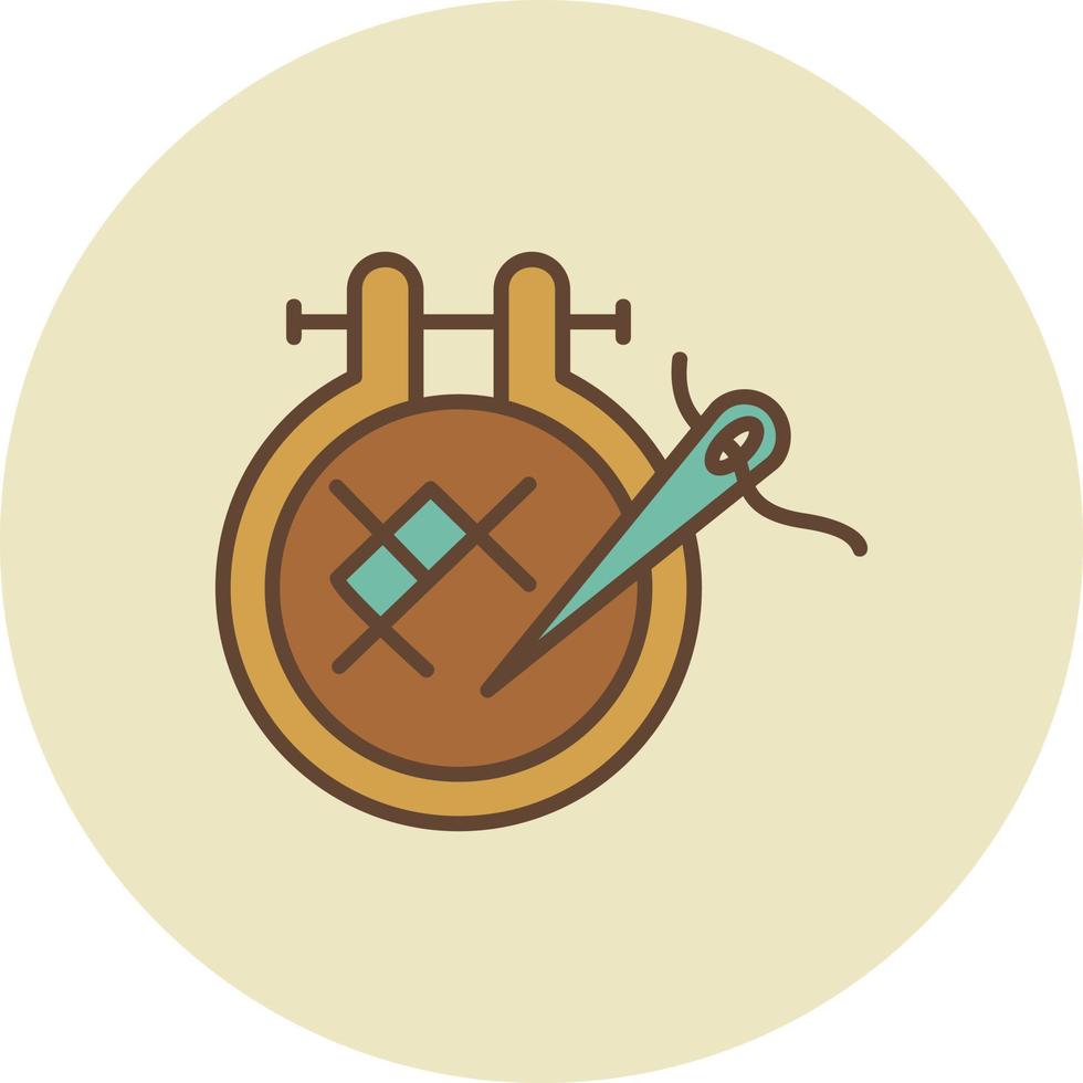 Embroidery Creative Icon Design vector