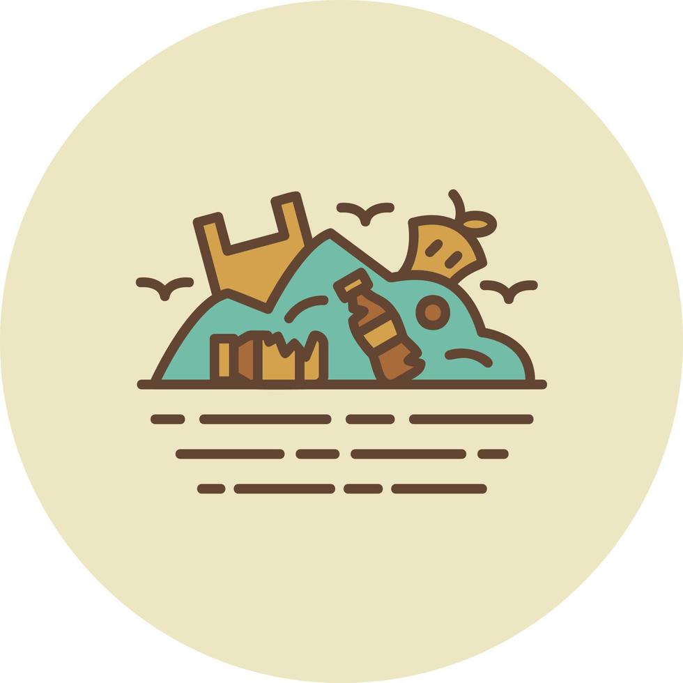 Landfill Creative Icon Design vector