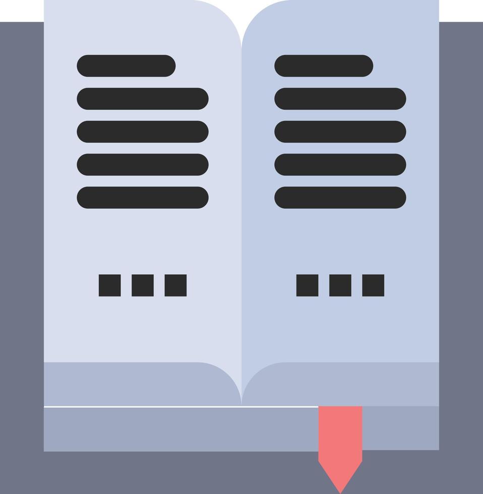 Book Education Open  Flat Color Icon Vector icon banner Template