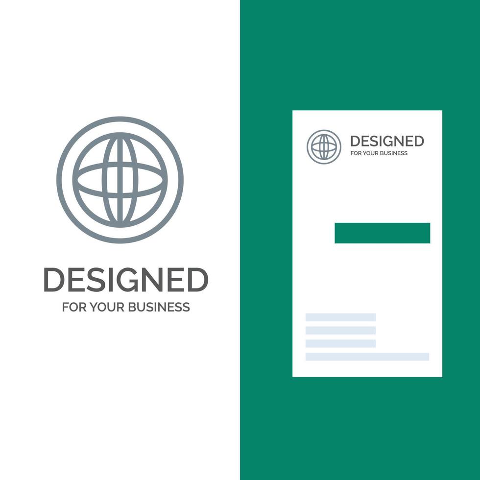 centro de comunicación ayuda global soporte diseño de logotipo gris y plantilla de tarjeta de visita vector