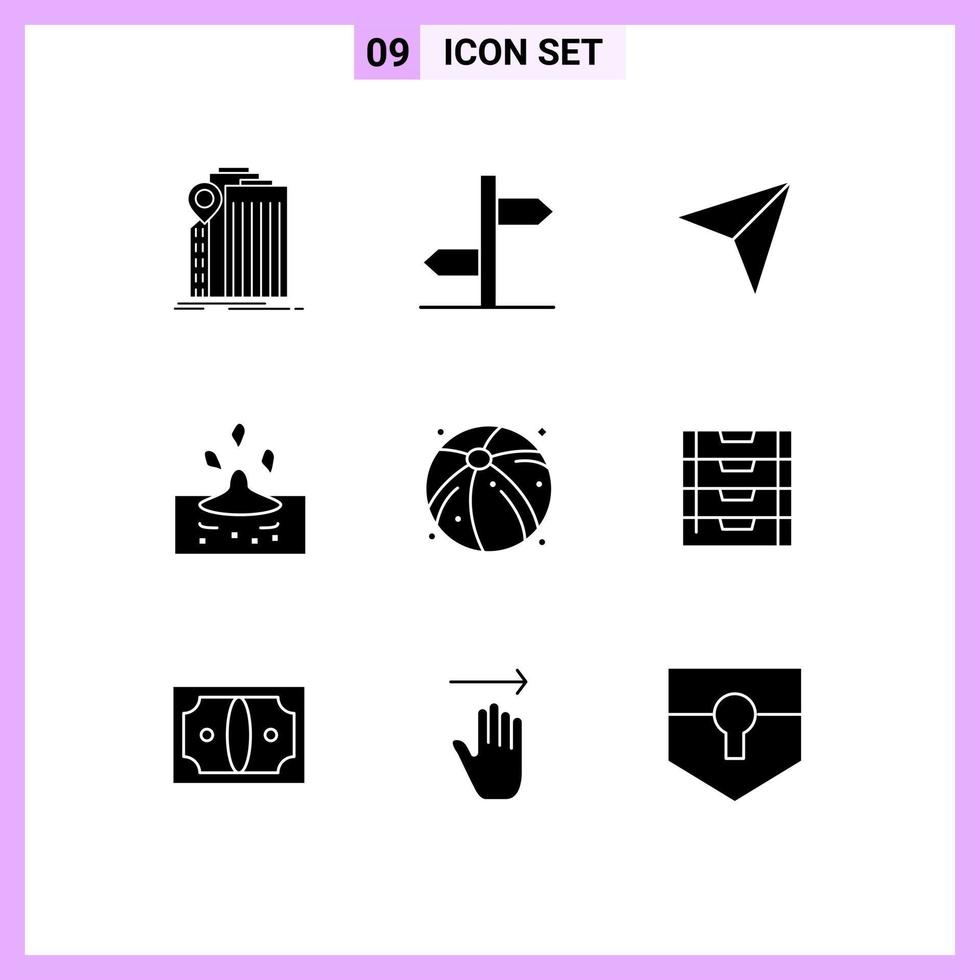 9 Creative Icons Modern Signs and Symbols of ball rainy sign rain next Editable Vector Design Elements