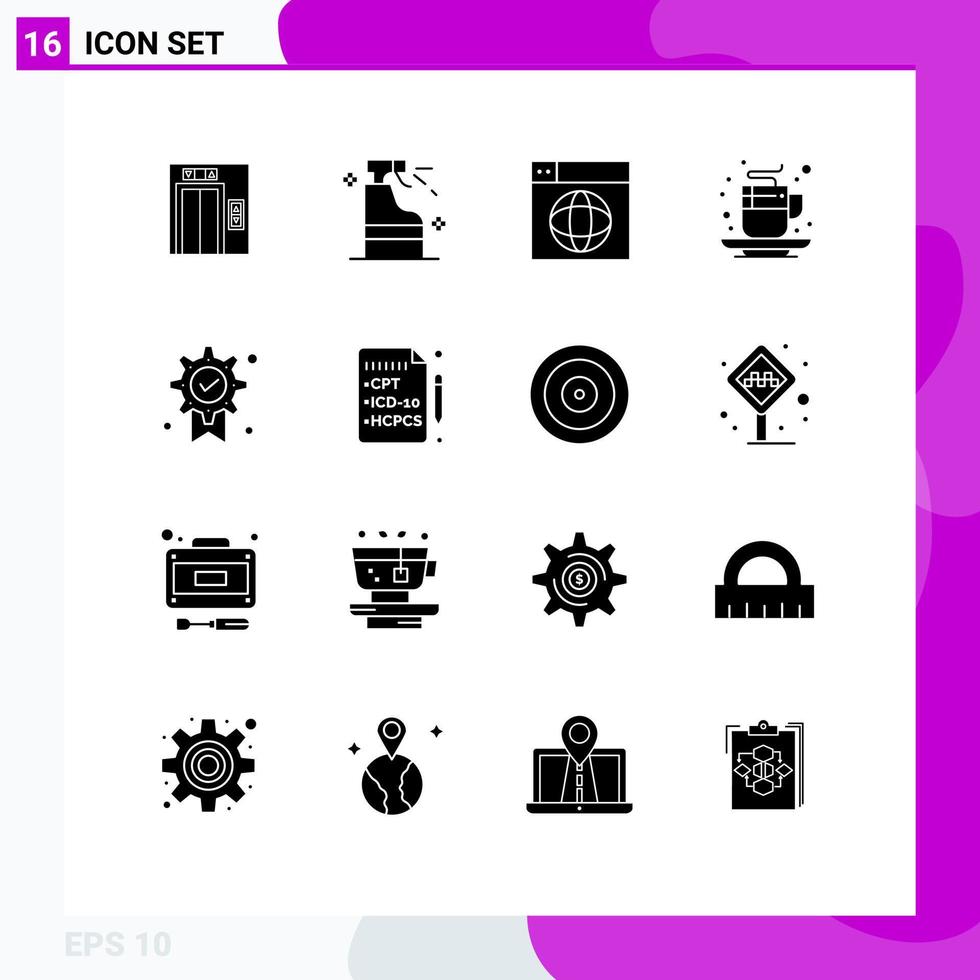 16 Creative Icons Modern Signs and Symbols of award drink design cup autumn Editable Vector Design Elements