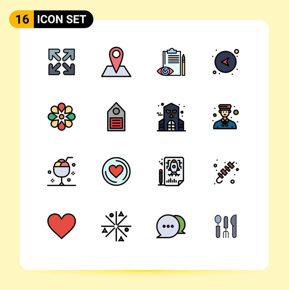 paquete de iconos de vectores de stock de 16 signos y símbolos de línea para celebrar flechas de red de acumulación izquierda elementos de diseño de vectores creativos editables