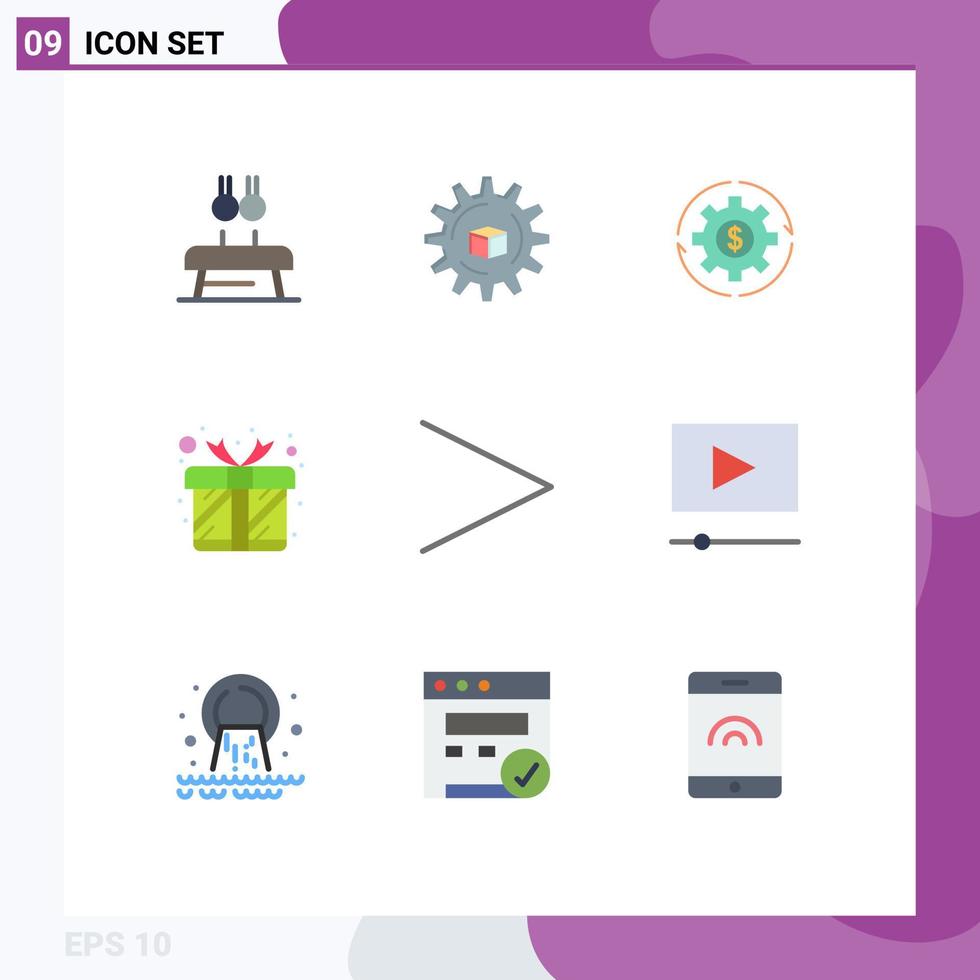 9 Creative Icons Modern Signs and Symbols of present profit scince money make Editable Vector Design Elements