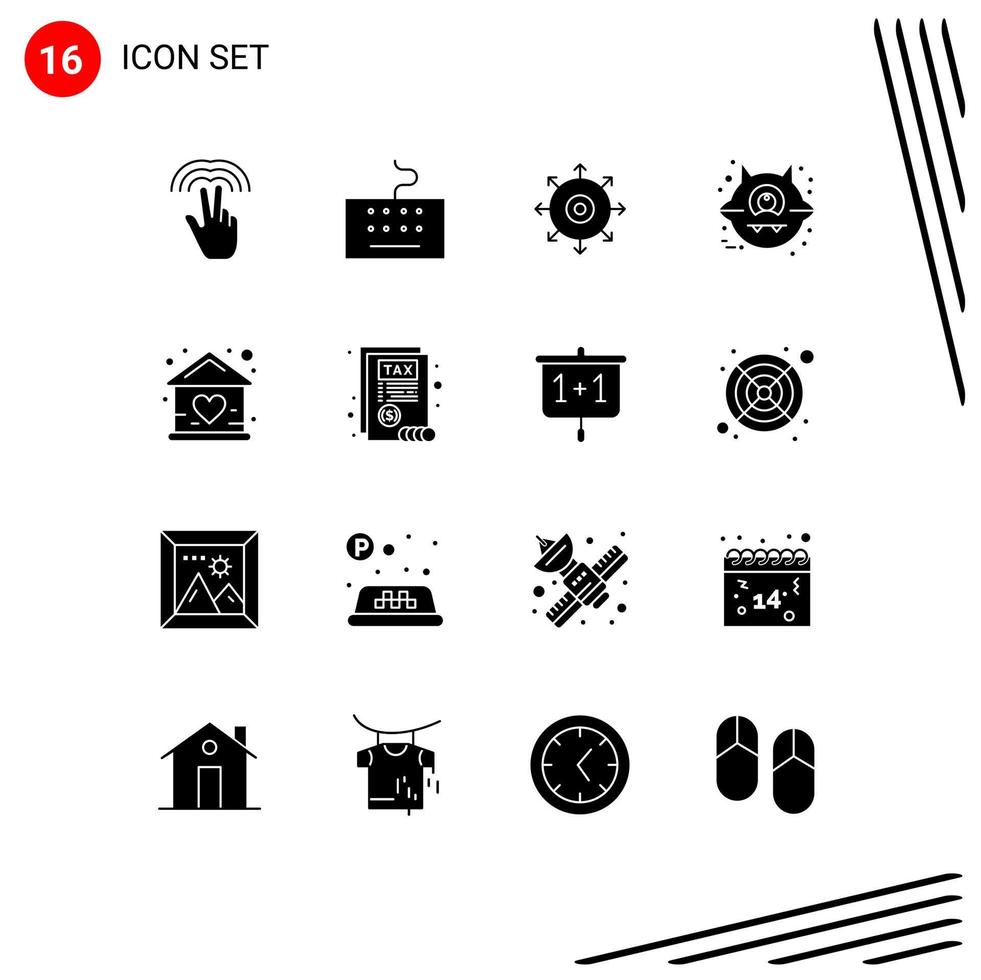 paquete de iconos de vector de stock de 16 signos y símbolos de línea para elementos de diseño de vector editables de gato de bebé de punto de construcción de viviendas