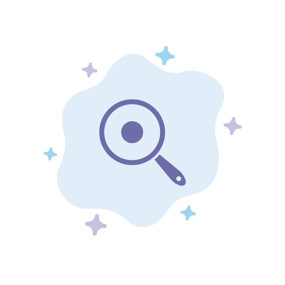 Pan Frying Kitchen Griddle Blue Icon on Abstract Cloud Background vector
