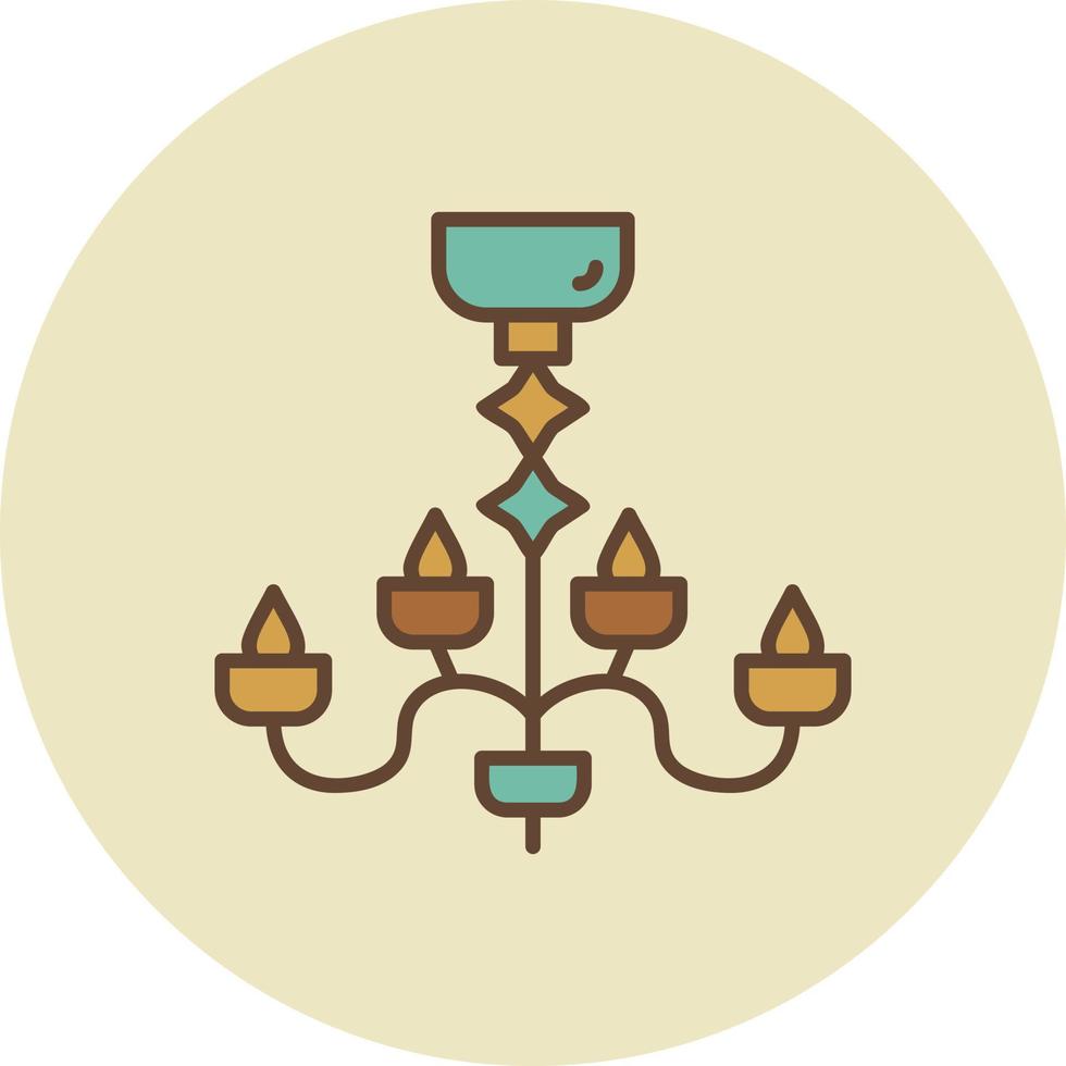 Chandelier Creative Icon Design vector