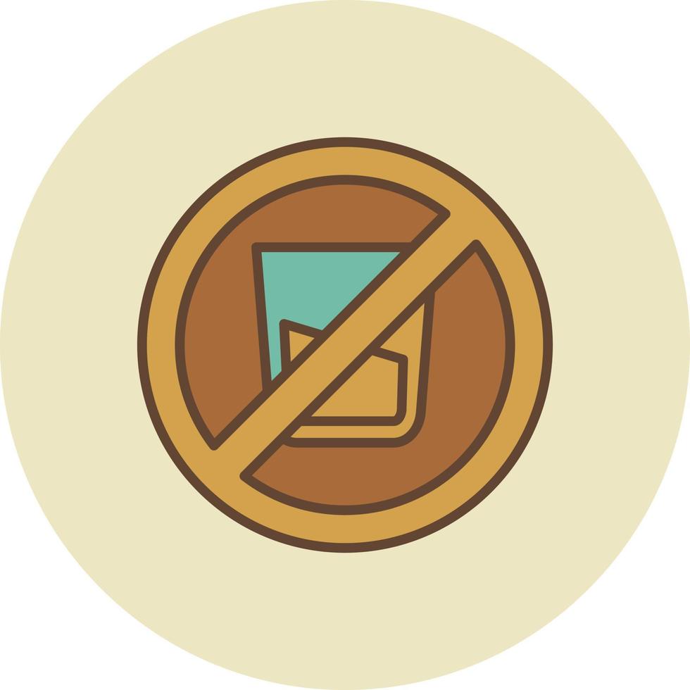 No Soft Drink Creative Icon Design vector