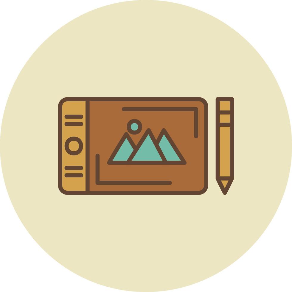 diseño de icono creativo de tableta gráfica vector