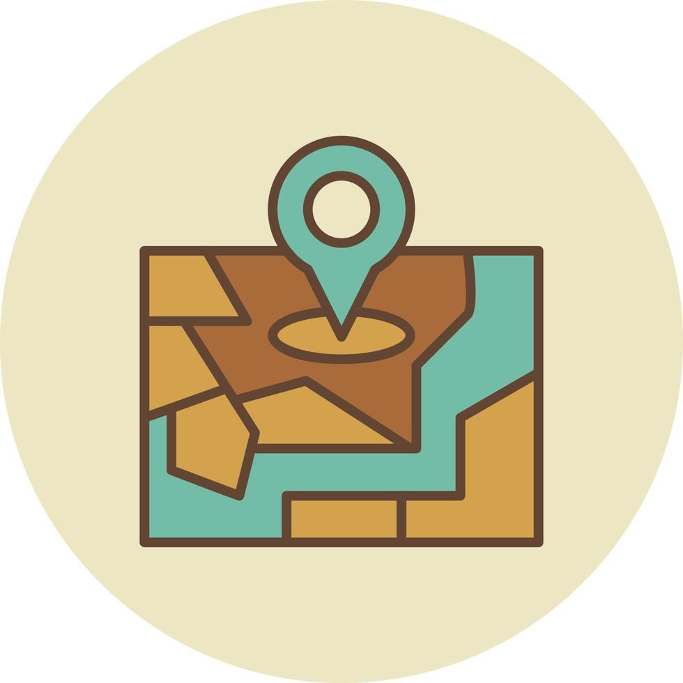 diseño de icono creativo de mapa de calles vector