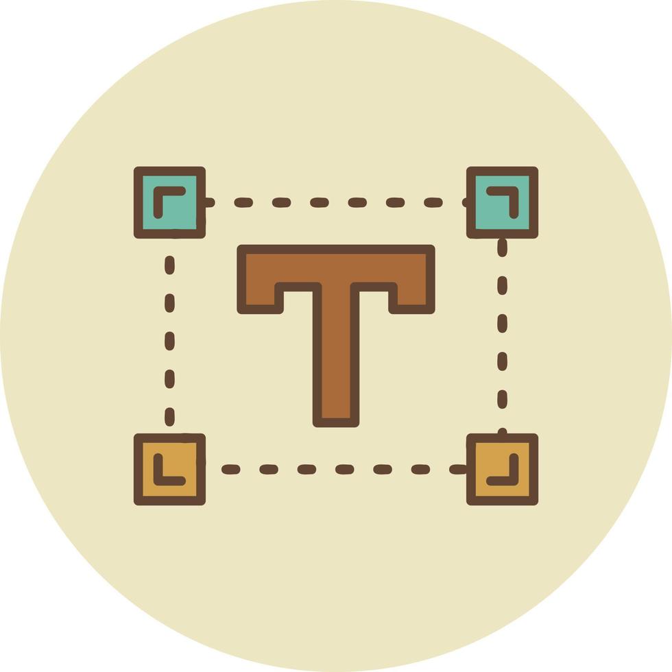 Text Size Creative Icon Design vector
