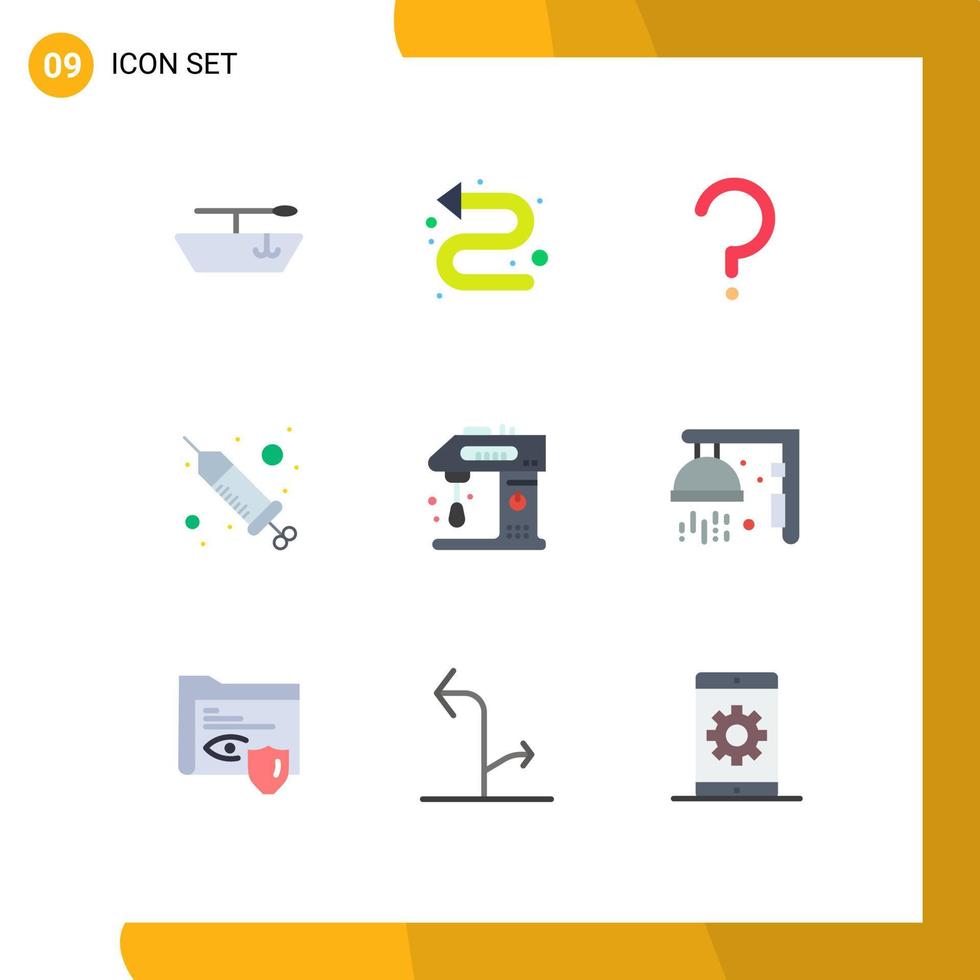 9 iconos creativos signos y símbolos modernos de mezclador cocinero marca hornear spa elementos de diseño vectorial editables vector