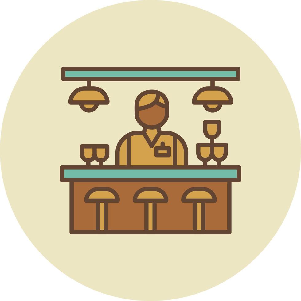 Bar Counter Creative Icon Design vector