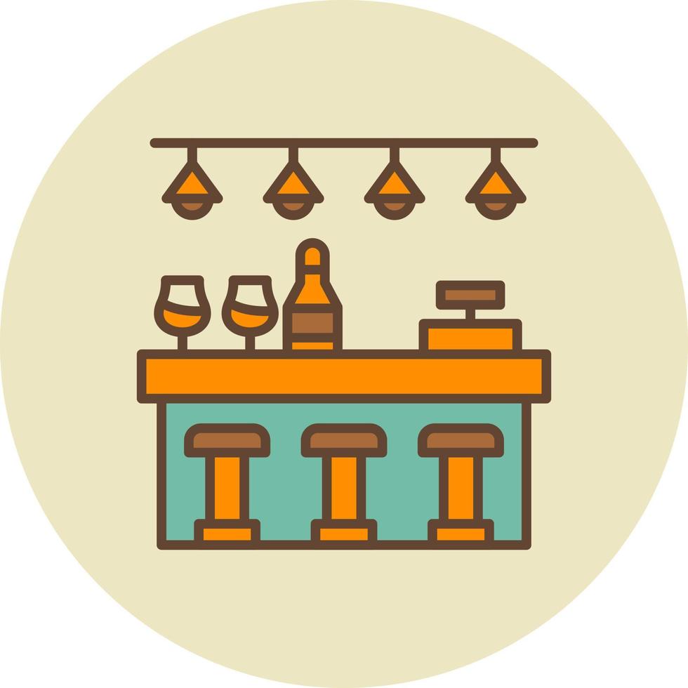 Bar Counter Creative Icon Design vector