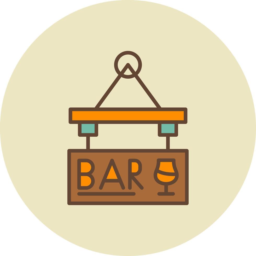 Bar Sign Board Creative Icon Design vector